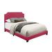 Latitude Run® Standard Bed Wood & /Upholstered/Microfiber/Microsuede in Pink | 4.3307 H x 28.7402 W x 66.9291 D in | Wayfair