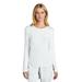 Wonderwink WW4029 Women's Long Sleeve Layer Top in White size Large | Rayon/Spandex Blend