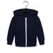 Bella + Canvas 3739T Toddler Full-Zip Hooded Sweatshirt in Navy Blue size 2 | Cotton/Polyester Blend