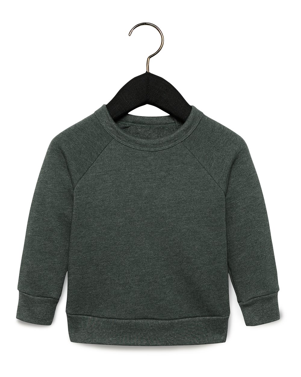 Bella + Canvas 3901T Toddler Sponge Fleece Crew in Heather Forest Green size 3T | Cotton/Polyester Blend