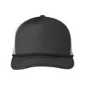 Big Accessories BA680 Ripstop Foam Trucker Hat in Charcoal/Black Rope | Cotton