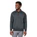 Harriton M712 ClimaBloc Heavyweight Quarter-Zip T-Shirt in Dark Charcoal size Medium | 70% cotton, 30% polyester