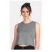 Next Level 5083 Women's Festival Cropped Tank Top in Heather Grey size Medium | Cotton/Polyester Blend