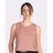 Next Level 5083 Women's Festival Cropped Tank Top in Desert Pink size Small | Cotton/Polyester Blend