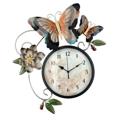 Regal Art & Gift 13295 - Clock - Metallic Butterfly Wall Decor Clocks