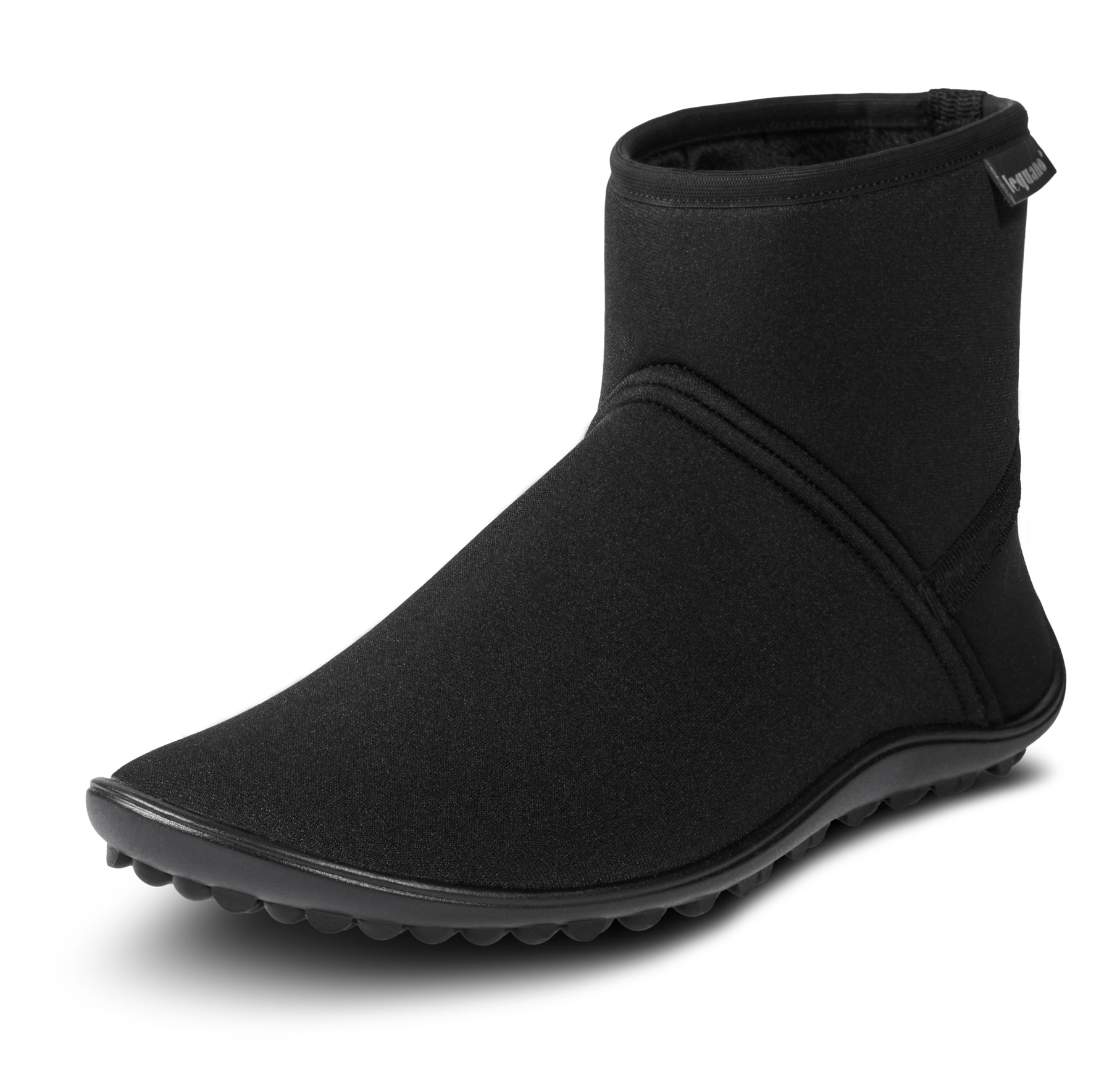 Barfußschuh LEGUANO "TERMO", Damen, Gr. 43, schwarz, Textil, Schuhe Barfußschuh Schlupfboots, Bequemschuh, Komfortschuh, Flats, Schlupfboots für Sie und Ihn
