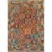 Southwestern Kilim Reversible Rug Flat-weave Geometric Wool Carpet - 10'2"x 12'6"