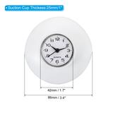 Wall Clock, Bathroom Kitchen Mirror Suction Waterproof Quartz Clocks