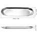 Candle Tray Holder, 9inch Stainless Steel Oval Plate for Home Decor Silver
