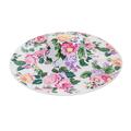 Floral World,'Floral Cotton Sun Hat with Ivory Piping and 6-Inch Brim'