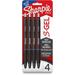 Sharpie S-Gel Pens - 0.7 mm Pen Point Size - Blue Gel-based Ink - Black Barrel - 4 / Pack | Bundle of 5 Packs