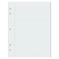 Pacon Composition Paper White 5-Hole Punched Red Margin 3/8 Ruled 8 x 10-1/2 500 Sheets | Bundle of 10 Reams