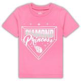Girls Toddler Pink Cleveland Guardians Diamond Princess T-Shirt