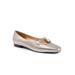 Wide Width Women's Honesty Loafer by Trotters in Silver Metallic (Size 6 W)