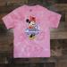 Disney Tops | Authentic Disney Parks Adult Medium Pink Custom Bleach Tie Dye Minnie Mouse 2018 | Color: Black/Pink | Size: M