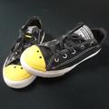Converse Shoes | Converse Black N Yellow All Star Low Cut Lace Up Youth Size 1 Shoe Sneaker | Color: Black/Yellow | Size: 1b