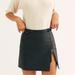 Free People Skirts | Free People Black Vegan Leather Mini Skirt | Color: Black | Size: 0