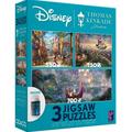 Disney Games | Ceaco 3 In 1 Thomas Kinkade Disney Jigsaw Puzzle Tangled Aladdin Mickey Minnie | Color: Blue/Green | Size: Os