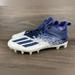 Adidas Shoes | Adidas Adizero Scorch Football Cleats White Navy Blue Fw4087 Men's Size 13 | Color: Blue/White | Size: 13