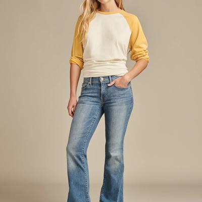 Lucky Brand Mid Rise Sweet Flare - Women's Pants Denim Flare Flared Jeans in Something Sweet, Size 25 x 30