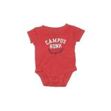 Carter's Short Sleeve Onesie: Red Bottoms - Size 6 Month