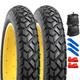 2 pack 20" Heavy Duty E-Bike Fat Tyres 20x4.0(102-406) Plus 2 Pack 20" Fat Bike Tubes 20x3.5/4.0 AV Schrader Valve Compatible with Most 20 x 4.0 Electric Bike/Mountain Bike Tyres(Black)