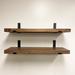 17 Stories Calheme Rustic Shelves w/ J Brackets Wood in White/Brown | 1.75 H x 36 W x 6 D in | Wayfair 542DE4EDF8F84AA7AB98415310959FC6