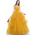MoMarkets-La Belle et la Bête Pepper Cosplay Costume pour adultes MACPrincess Robe jaune pour