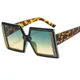 Lunettes de soleil carrées surdimensionnées pour femmes lunettes de soleil vintage pour femmes
