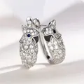 Boucles d'oreilles créoles en cristal brillant pour femmes théâtre de perroquets pierre de cone