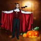 QLQ – Costume de Vampire gothique de luxe pour homme déguisement de fête d'halloween pour adulte