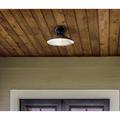 Westinghouse Lighting Watts Creek 11-Inch One-Light Outdoor Semi-Flush Mount Ceiling Fixture, Dark Sky Friendly, Textured Finish in Black | Wayfair