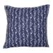 Foreside Home & Garden 20X20 Inch Hand Woven Floral Stripe Outdoor Pillow Blue Polyester With Polyester Fill