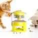 Automatic Feeder Puppy Kitten Food Dispenser Anti-faling Cats Dog Small Medium Pet Dry Interactive Toys Prevent Food Stuck in Puzzle Toy Yellow