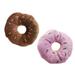 Elenxs Pet Donut Shape Plush Play Toys Pet Chew Squeaky Toy Dog Cat Sound Playing Tool