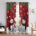 Innerwin Christmas Thermal Insulated Blackout Window Drapes Grommet Window Drapes Window Curtain Eeylet Ring Top Room Darkening Curtain Style G 52x72in-2PCS