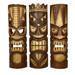 Zeckos 20 inch Hand Made Hawaiian God Tiki Mask Tropical Wall Art Set of 3