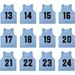 YOUI-GIFTS Set of 12 Numbered (13-24) Soccer Vests/Sport Pinnies/Training Bibs with Free Carry Bag