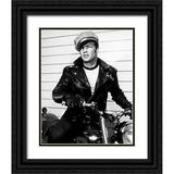 Hollywood Photo Archive 20x24 Black Ornate Wood Framed with Double Matting Museum Art Print Titled - Marlon Brando - The Wild One