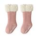 Socks For Kids Baby Boy Girl Solid Ankle Crew Socks With Grips Toddler Kids Unisex Lined Warm Thick Cotton Socks