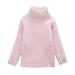 Unisex Baby Knitted Sweater Turtleneck Sweatshirt Jumper Boys Girls High Collar Pullover Plush Thickened Sweater Autumn Winter School Tops Classic Sweater Pullover Tops Blouse 2-10 Years