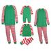 Dadaria Matching Christmas Pajamas Matching Family Pajamas Sets Christmas PJ s Sleepwear Printed Top With Bottom Jammies Outfits Green Kids 3.5-4 Years