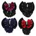 4pcs Creative Rhinestones Net Mesh Bun Covers Mesh Hair Snoods for Women