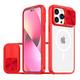 Allytech Case for iPhone SE 3 2022/SE 2 2020/ iPhone 8/ iPhone 7 Compatible with MagSafe Wireless Charging Crystal Clear Anti-Scratch Shockproof Slide Camera Cover for iPhone SE 4.7 Red