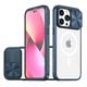 Allytech Case for iPhone SE 3 2022/SE 2 2020/ iPhone 8/ iPhone 7 Compatible with MagSafe Wireless Charging Crystal Clear Anti-Scratch Shockproof Slide Camera Cover for iPhone SE 4.7 Navyblue