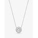 Michael Kors Precious Metal-Plated Sterling Silver Pavé Halo Necklace Grey One Size