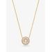 Michael Kors Precious Metal-Plated Sterling Silver Pavé Halo Necklace Gold One Size