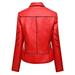 QYZEU Casual Warm Jackets for Women Womens Lightweight Jacket for Work Women Coats Zipper Casual Long Sleeve Leather Soft Motorcycle Leather Short Special Jacket Coats