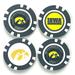 NCAA Iowa Hawkeyes Golf Poker Chips w/ Removable Magnetic Ball Marker (4pk)