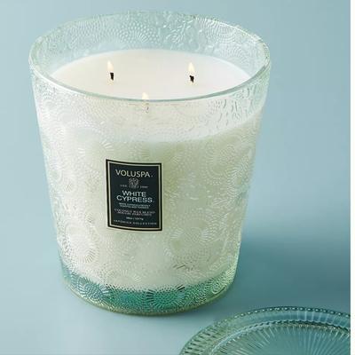 Anthropologie Accents | New Anthropologie White Cypress3 Wick Hearth Candle | Color: White | Size: Os